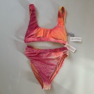 Dippin’ Daisy’s Tie Dye Ribbed Velvet Bikini Set